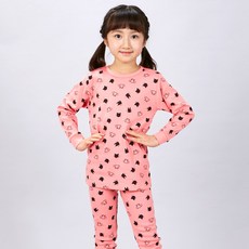 Kids Line 童款貓咪印花20支棉9分袖家居套裝