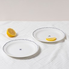 한국도자기 화 접시 19cm, 혼합색상, 2개, 접시 2p