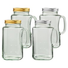 Kyungsung 附蓋飲料杯800ml 4入組 (金色蓋x2 + 銀色蓋x2), 1組, 800ml