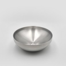 不鏽鋼消光雙層冷麵碗 23公分, 1個, 銀色