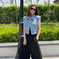 NANING9 女款芙珀可牛仔背心