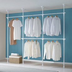 이지온 튼튼한 고정식 시스템 드레스룸 5단 행거 EF-405