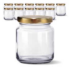 Mir Korea玻璃瓶圓形金色 YS375, 320毫升, 12入