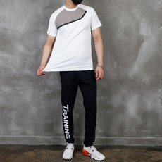 콘피아르 남성용 제작 배색 반팔 긴바지 트레이닝복 세트 TCSU03