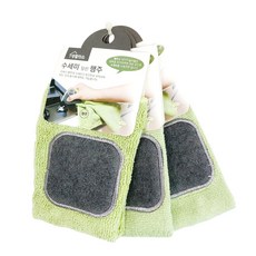 생활미소 수세미 달린 행주, 3개