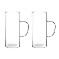 Samho Glass 咖啡廳長柄耐熱玻璃馬克杯 420ml, 單一顏色, 2個