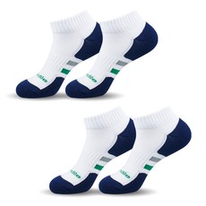 Crocodile 鱷魚 男士運動氣墊短筒襪 CD204 4雙, 海軍藍