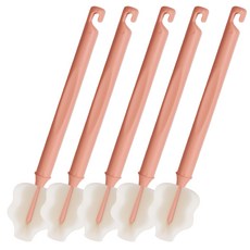 hibee 奶瓶清潔刷, 珊瑚粉, 5入