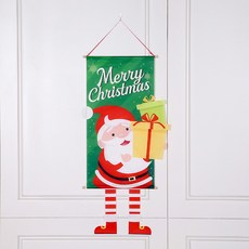 Artihome 聖誕門飾旗幟 聖誕老人, 綠色