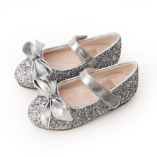 Bimbo Bimba 女童蝴蝶結裝飾亮片平底鞋