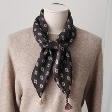 바비수 헤로 울 100 태슬 사각 스카프