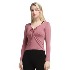 nokjok 女性瑜珈皮拉提斯Heidi短版長袖上衣