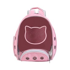 YOU&ME寵物簡約透明太空包, 粉色的