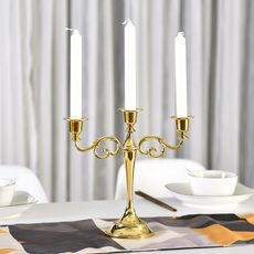 All Nine 豪華室內裝飾三層燭台, 金色