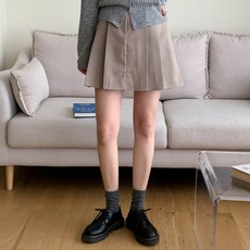 린다샵 서이치 뒷밴딩 버튼 미니 스커트 cpsk5212k31