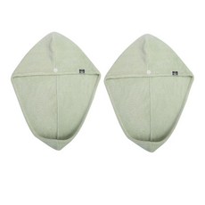 柔軟浴髮巾 SG26, 綠色, 2個