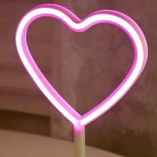 스투피드 비에이비오 LED 네온 전구 USB 파티 장식 조명등, 하트