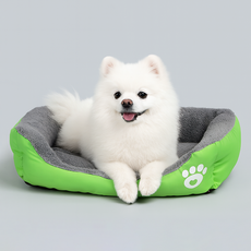 PASTEL PET 寵物愛心腳印坐墊, 綠色, 1個