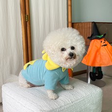 bydamsoomi 狗狗同伴連帽T恤, 藍色, 1個