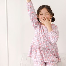 mabellechouchou 女童柔軟保暖睡衣上下套裝