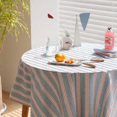 포홈 핸드메이드 뉴욕맨션 린넨 테이블보, 아메리칸 블루, M(130 x 130 cm), 1개