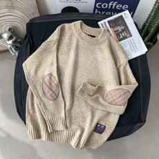 男士 I Love Home 圓形補丁毛衣