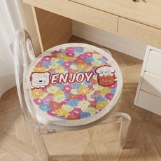 피어니스트 원형 심플 의자 방석