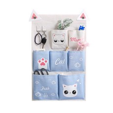 You&Me動物角色壁掛收納口袋, 7方貓