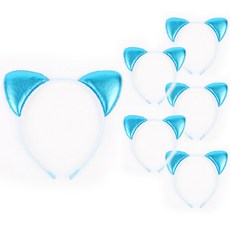 PARTYHAE 可愛貓咪髮箍, 藍色, 6個