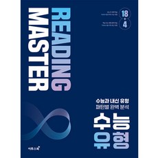 리딩마스터 수능 유형(2024) (2025 수능대비), One color | One Size, 영어영역, 고등학생