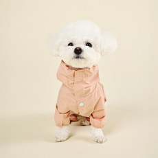 Woolly 狗狗連身雨衣, 蜜桃色, 1個