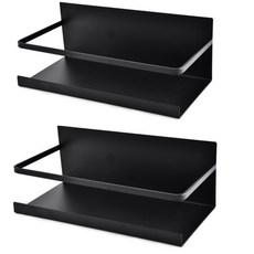 라이프서치 냉장고 자석 선반, 블랙, 2개