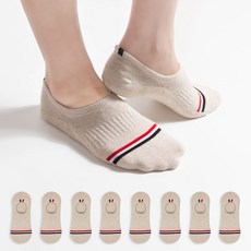 si ner socks 女款防滑舒適前環設計毛圈氣墊隱形襪 8雙組