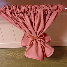 DesignSOUL 橫桿式及遮蔽式多用途亞麻窗簾, 珊瑚色