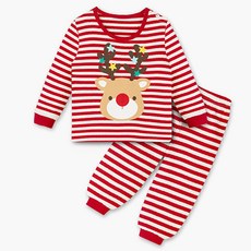 Uni FRIend 童款麋鹿圖案保暖長袖上衣長褲組