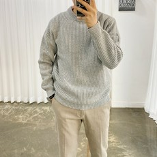 Adore Classic 男士羊毛蜂巢織冬季圓領針織衫 ZR