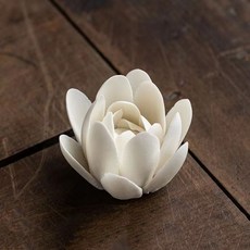 陶瓷精緻蓮花香插 MW0154, 白色