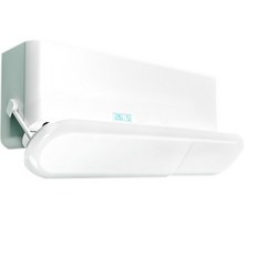 간편 접착 설치 2단 에어컨 바람막이 화이트 대형, 1개