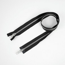 앵콜스 YKK 알루미늄 2way 지퍼, 블랙, 1개