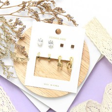 日常造型耳環 4款 各2入