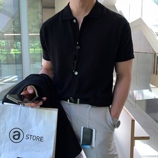 DM Corporation 男士 EGO 短袖針織開襟衫