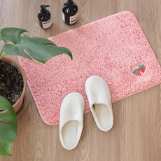 sina&somo 迷你刺繡超細纖維地墊, 莓果粉