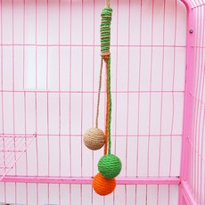 daysoy 貓咪懸掛球玩具, 1個, 01 橘米色