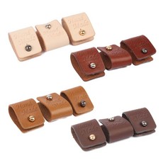 brand yarn 鉚釘扣環手工英文字皮革標籤 4色, 象牙色、駝色、棕色、深棕色, 1套