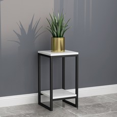 北歐設計簡約方形花盆底座, 黑+白上衣