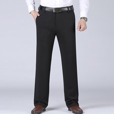 Elsso 男款薄款直筒高腰休閒西裝褲