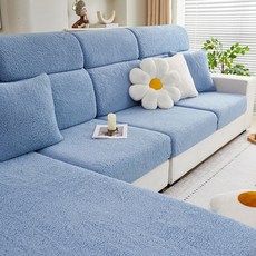 소니오 부드러운 모던 쇼파 커버, 03 블루, 1개