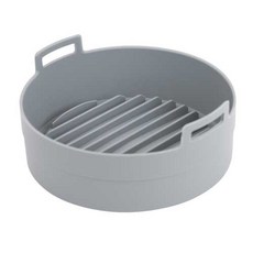 6L氣炸鍋專用矽膠烘烤籃 220mm, 灰色, 1個