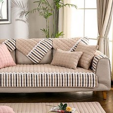 條紋蕾絲沙發墊