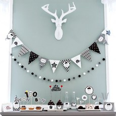 이베이비랜드 셀프 백일상 모던타임 페이퍼 9종 세트, 혼합색상, 1세트